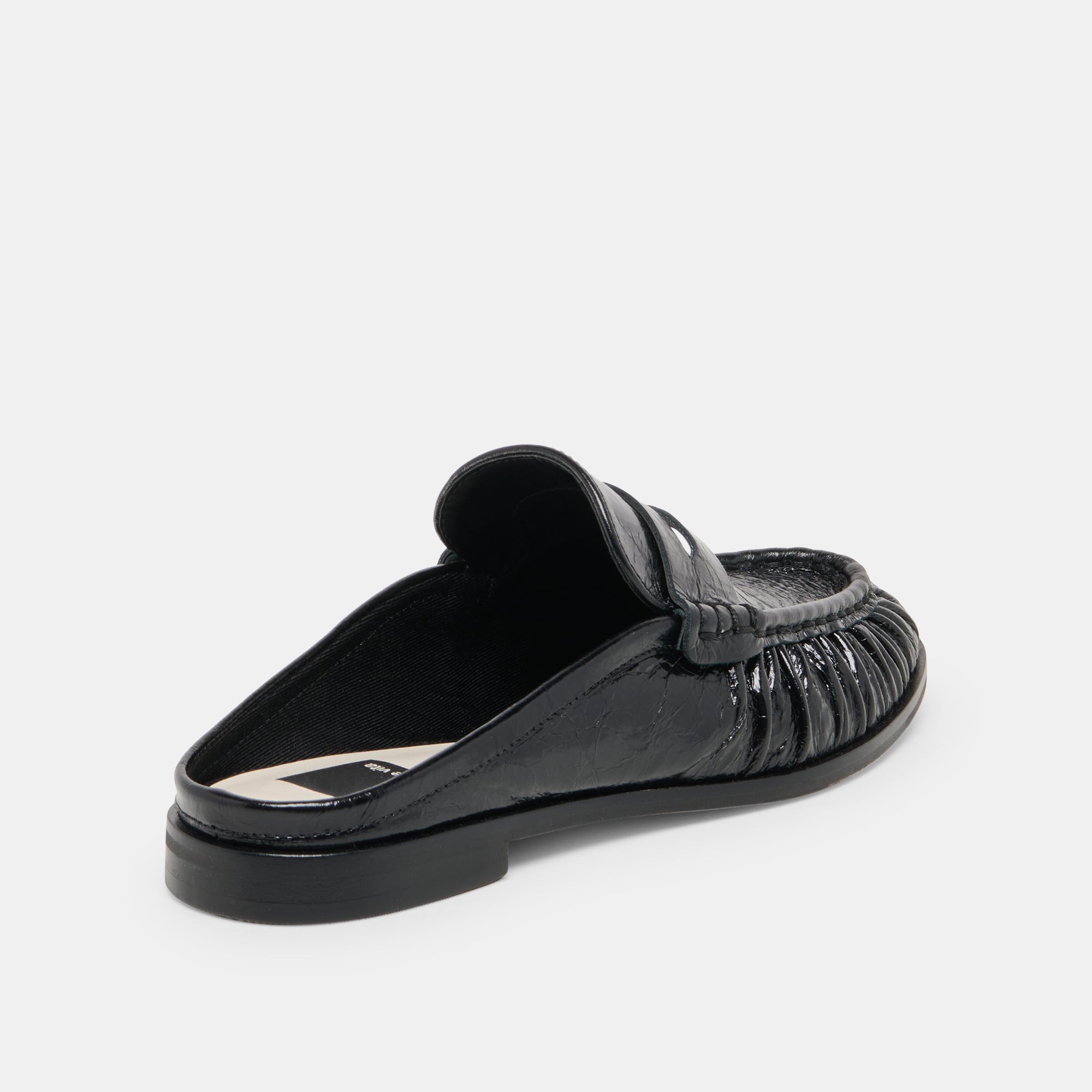 Dolce Vita SHOES | BETZY Midnight Crinkle Patent Closed-Toe Slip-On Loafers