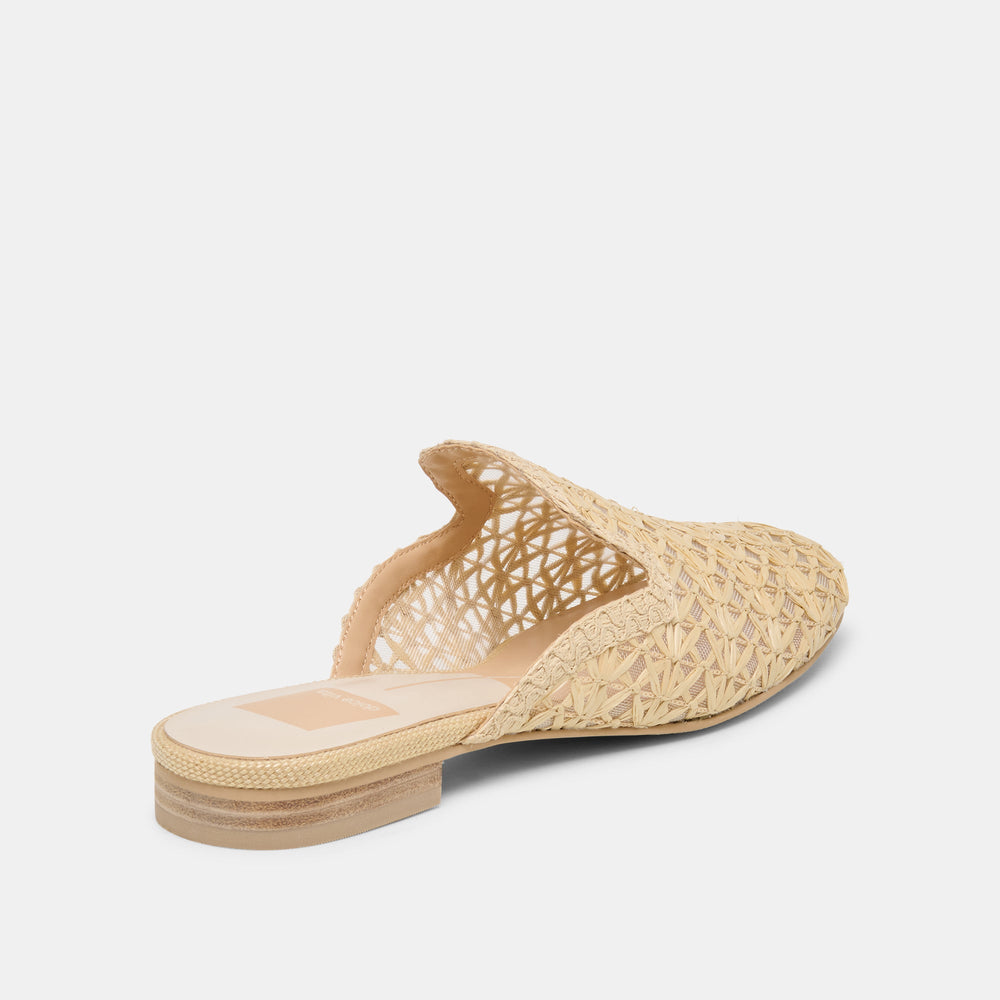 Dolce Vita SHOES | Kirt Lt Natural Cross Hatch Raffia Flats