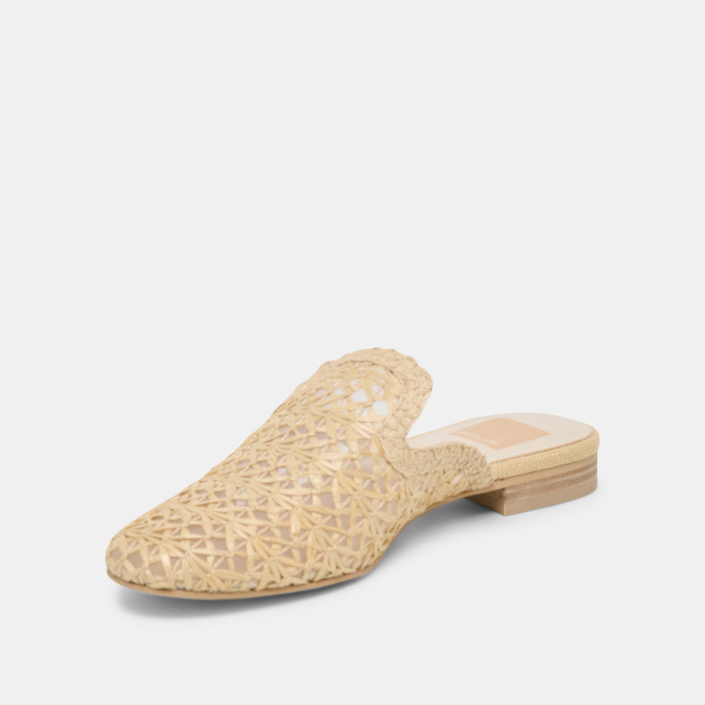 Dolce Vita SHOES | Kirt Lt Natural Cross Hatch Raffia Flats