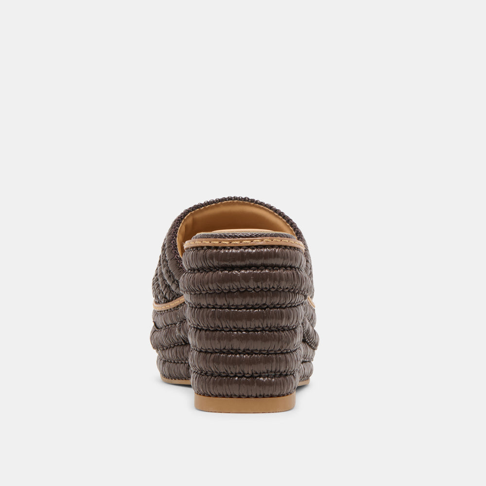 Dolce Vita SHOES | Throne Chocolate Raffia Wedges