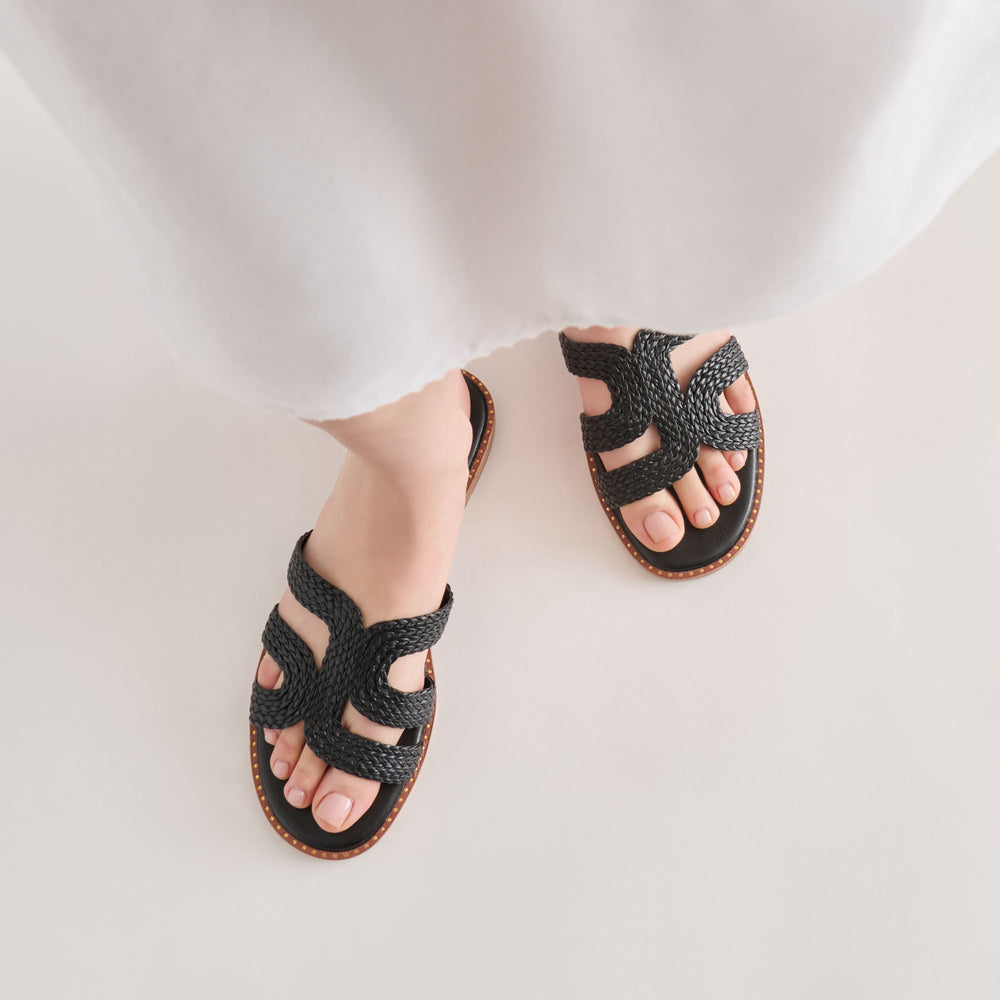 Dolce Vita SHOES | EMON Black Stella Slide Open-Toe Sandals