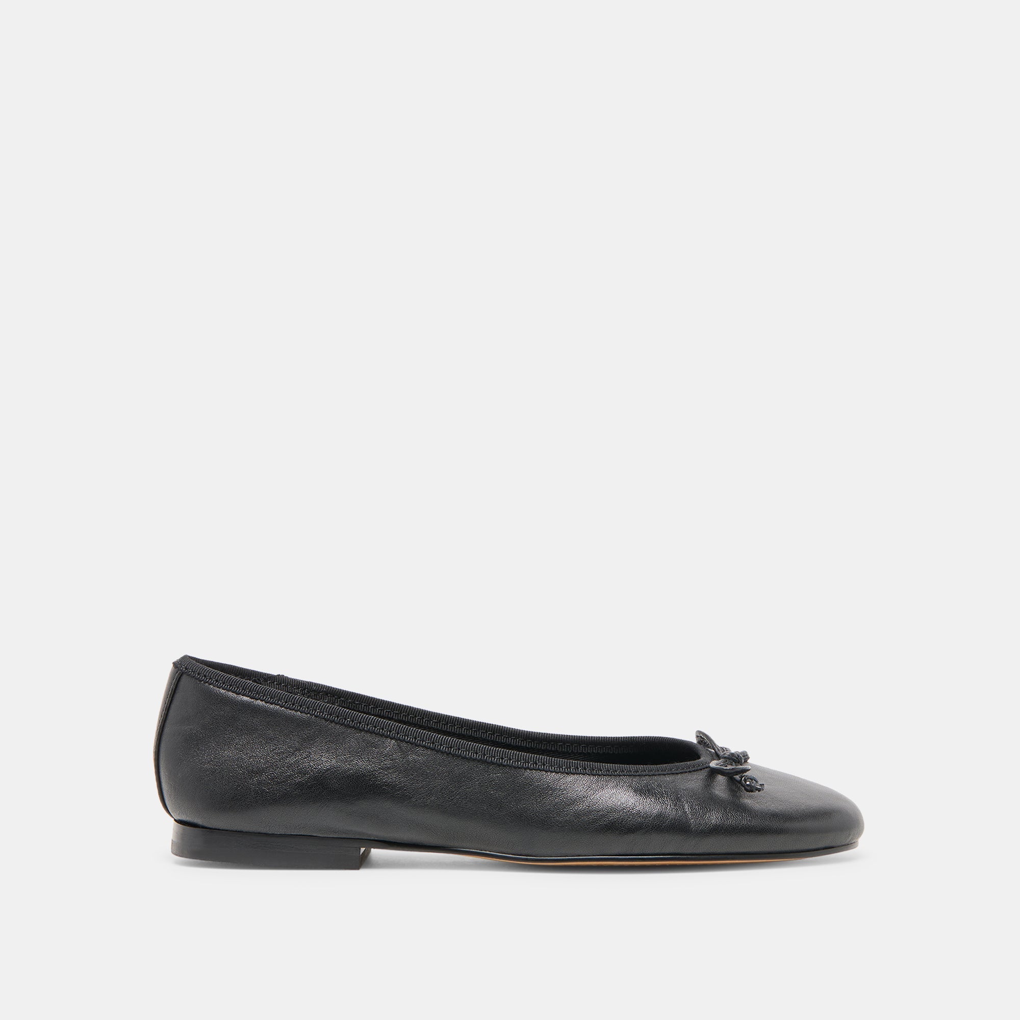 Dolce Vita SHOES | Ritla Wide Black Leather Ballet Flats