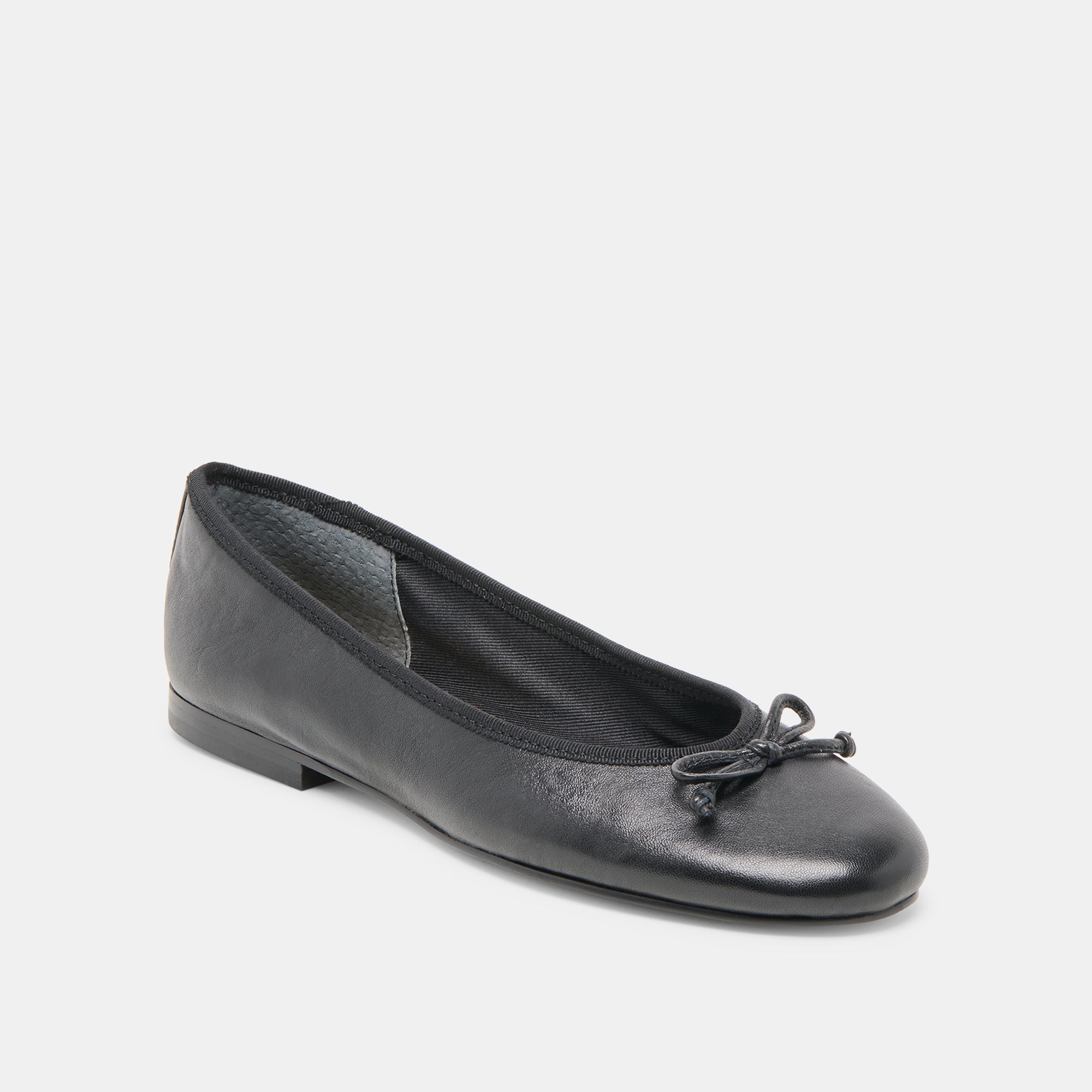Dolce Vita SHOES | Ritla Wide Black Leather Ballet Flats