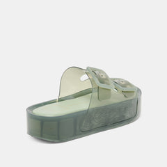 Dolce Vita SHOES | JULIO X Olive Vinyl Jelly Platform Sandals