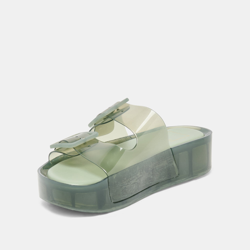 Dolce Vita SHOES | JULIO X Olive Vinyl Jelly Platform Sandals