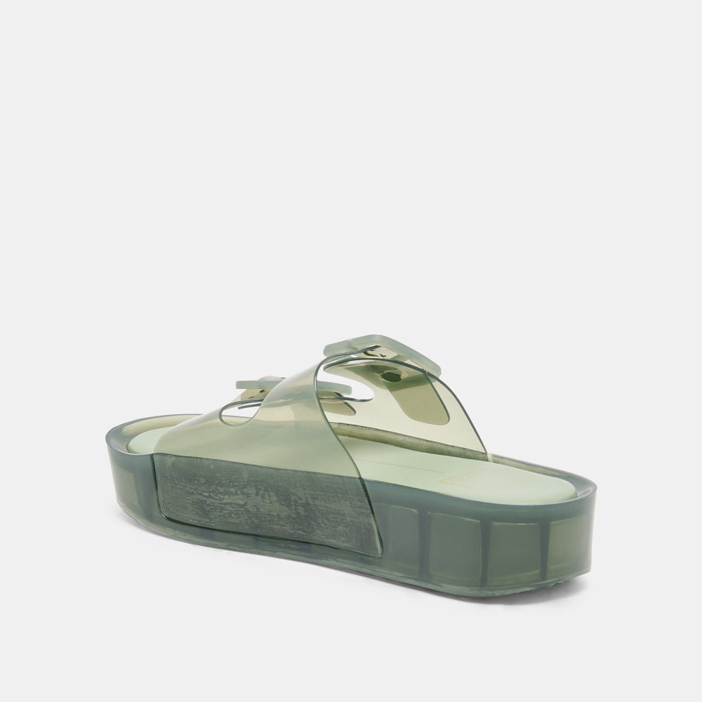 Dolce Vita SHOES | JULIO X Olive Vinyl Jelly Platform Sandals