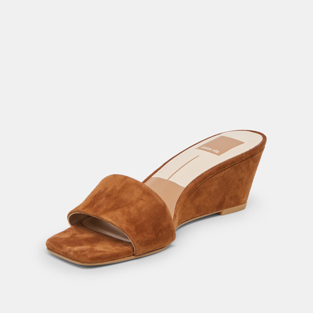 Dolce Vita SHOES | Qaily Wide Brown Suede Wedges