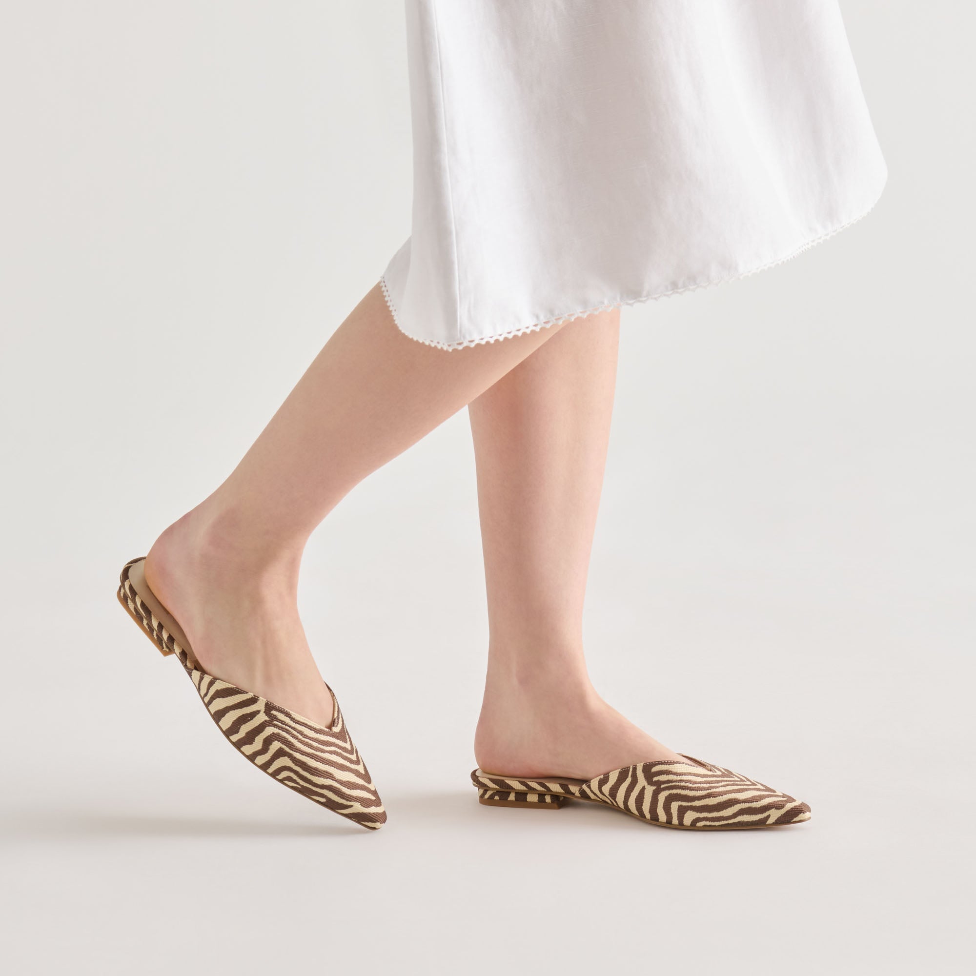 Dolce Vita SHOES | Elm Beige Zebra Raffia Flats