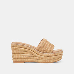 Dolce Vita SHOES | Throne Wide Lt Natural Raffia Wedges