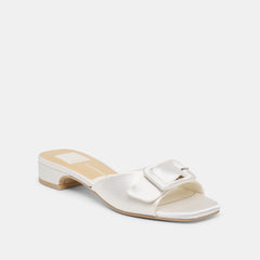 Dolce Vita SHOES | Edina True White Satin Sandals