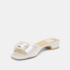 Dolce Vita SHOES | Edina True White Satin Sandals