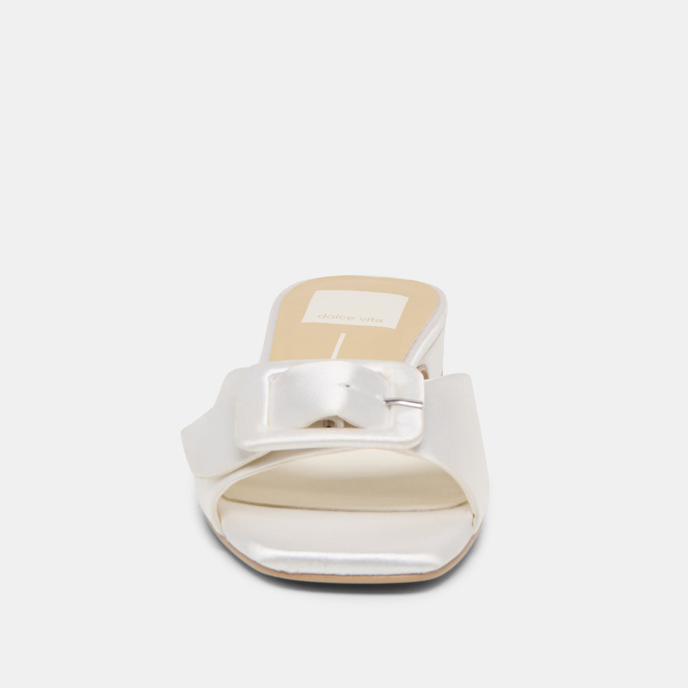 Dolce Vita SHOES | Edina True White Satin Sandals