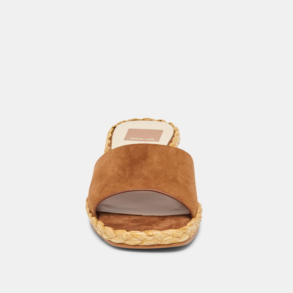 Dolce Vita SHOES | Dixi Wide Brown Suede Sandals