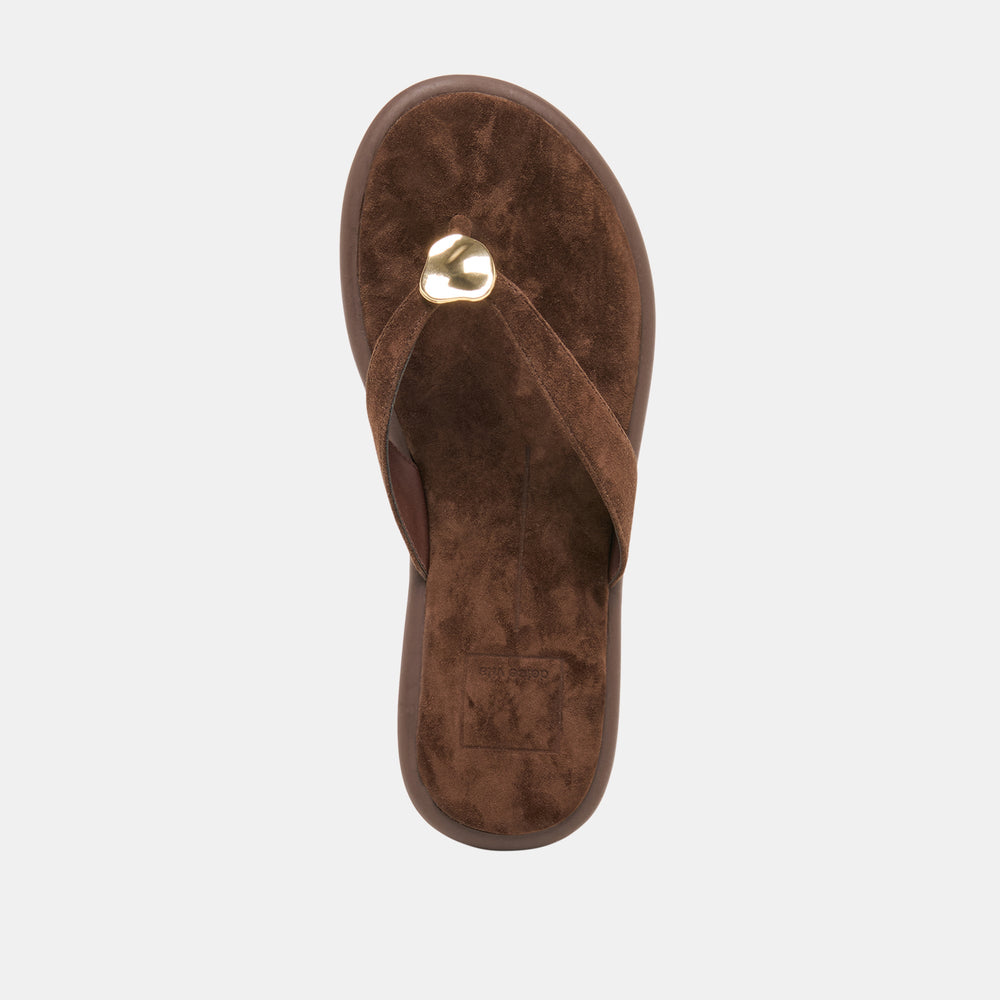 Dolce Vita SHOES | Jaina Dk Brown Suede Sandals