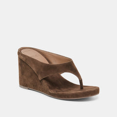 Dolce Vita SHOES | Hinna Dk Brown Suede Wedges