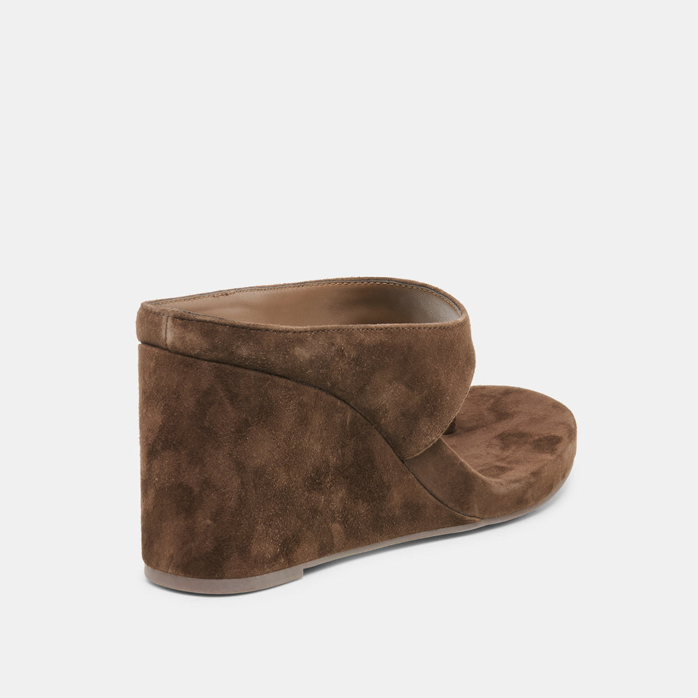 Dolce Vita SHOES | Hinna Dk Brown Suede Wedges