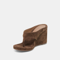 Dolce Vita SHOES | Hinna Dk Brown Suede Wedges