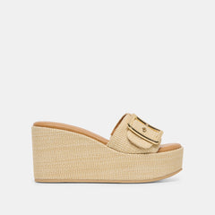 Dolce Vita SHOES | Jilian Wide Lt Natural Raffia Wedges