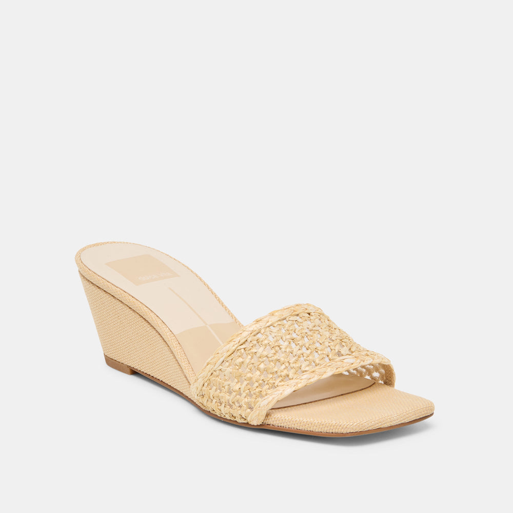 Dolce Vita SHOES | Qaily Wide Lt Natural Raffia Wedges