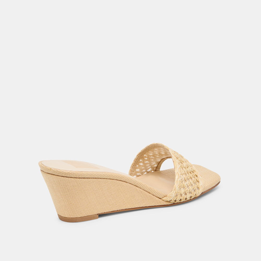 Dolce Vita SHOES | Qaily Wide Lt Natural Raffia Wedges