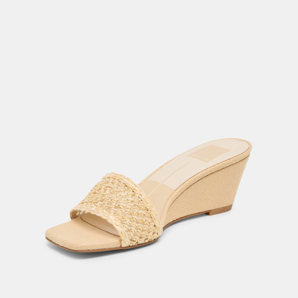 Dolce Vita SHOES | Qaily Wide Lt Natural Raffia Wedges