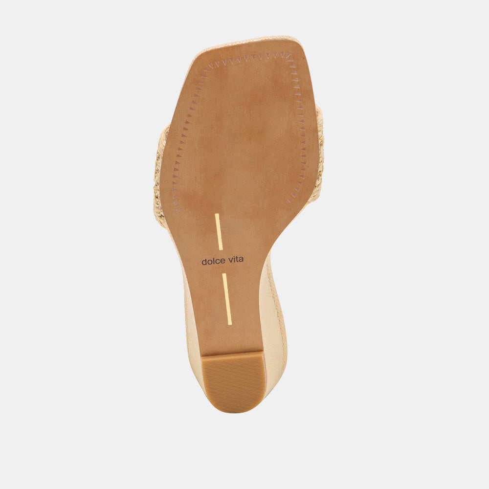 Dolce Vita SHOES | Qaily Wide Lt Natural Raffia Wedges