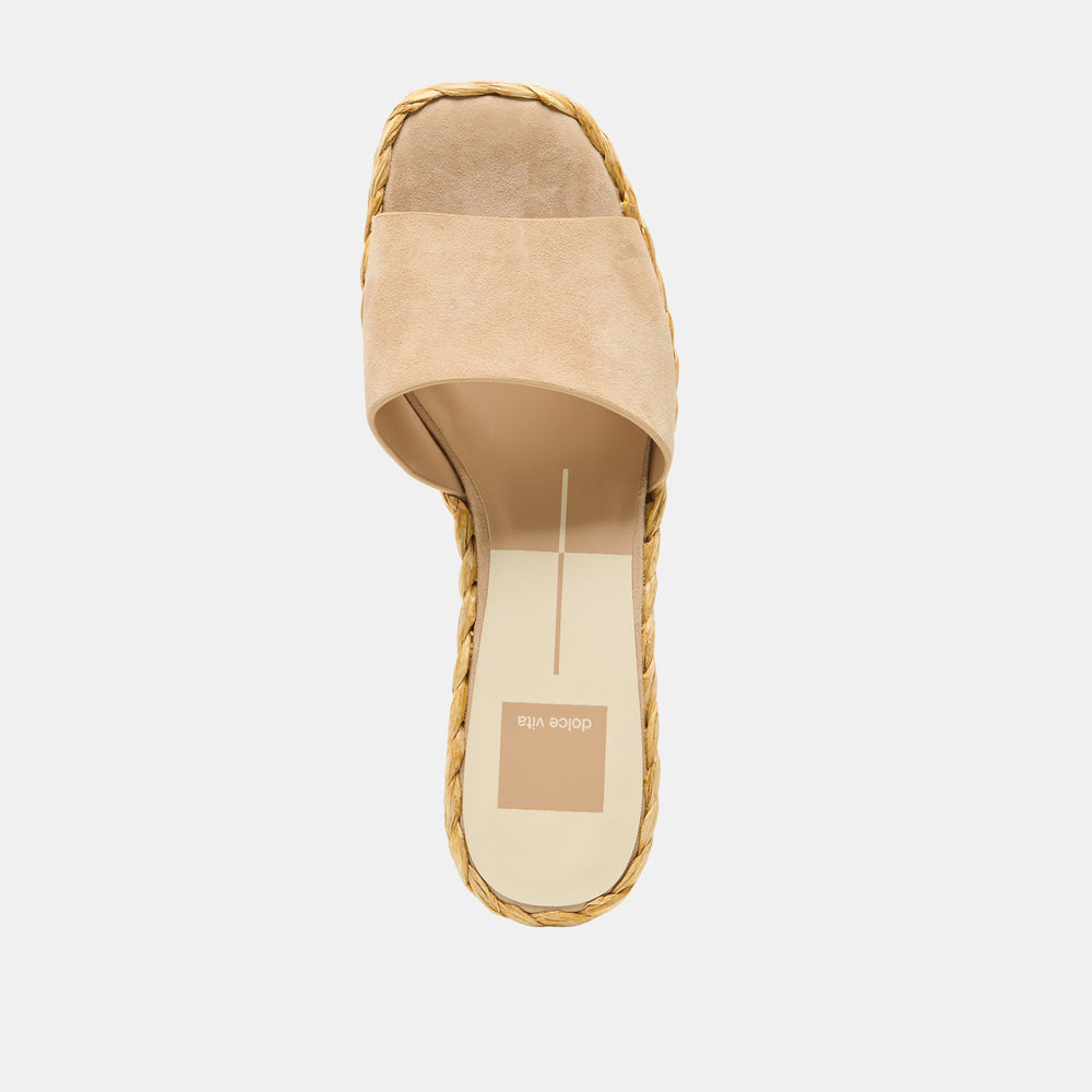 Dolce Vita SHOES | Dixi Wide Camel Suede Sandals