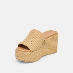 Dolce Vita SHOES | Joclyn Wide Lt Natural Raffia Wedges
