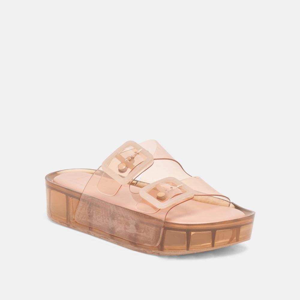 Dolce Vita SHOES | JULIO X Mocha Vinyl Jelly Platform Sandals