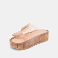 Dolce Vita SHOES | JULIO X Mocha Vinyl Jelly Platform Sandals