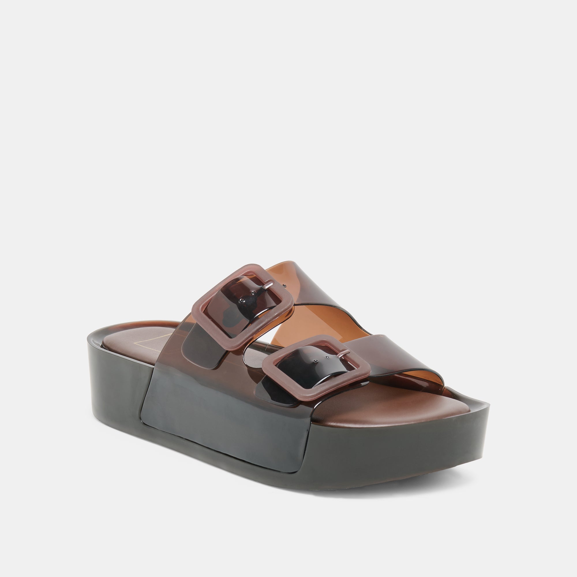 Dolce Vita SHOES | JULIO X Chocolate Vinyl Jelly Platform Sandals