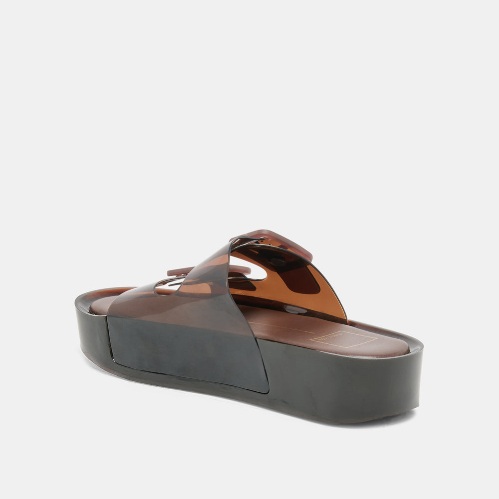 Dolce Vita SHOES | JULIO X Chocolate Vinyl Jelly Platform Sandals