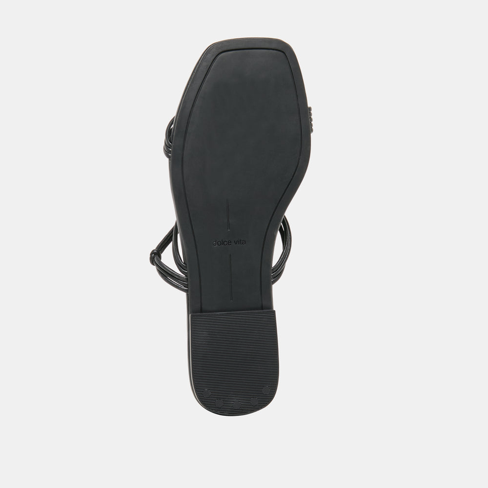 Dolce Vita SHOES | LYNDEE BEAD Black Stella Strappy Open-Toe Sandals