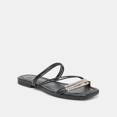 Dolce Vita SHOES | LYNDEE BEAD Black Stella Strappy Open-Toe Sandals