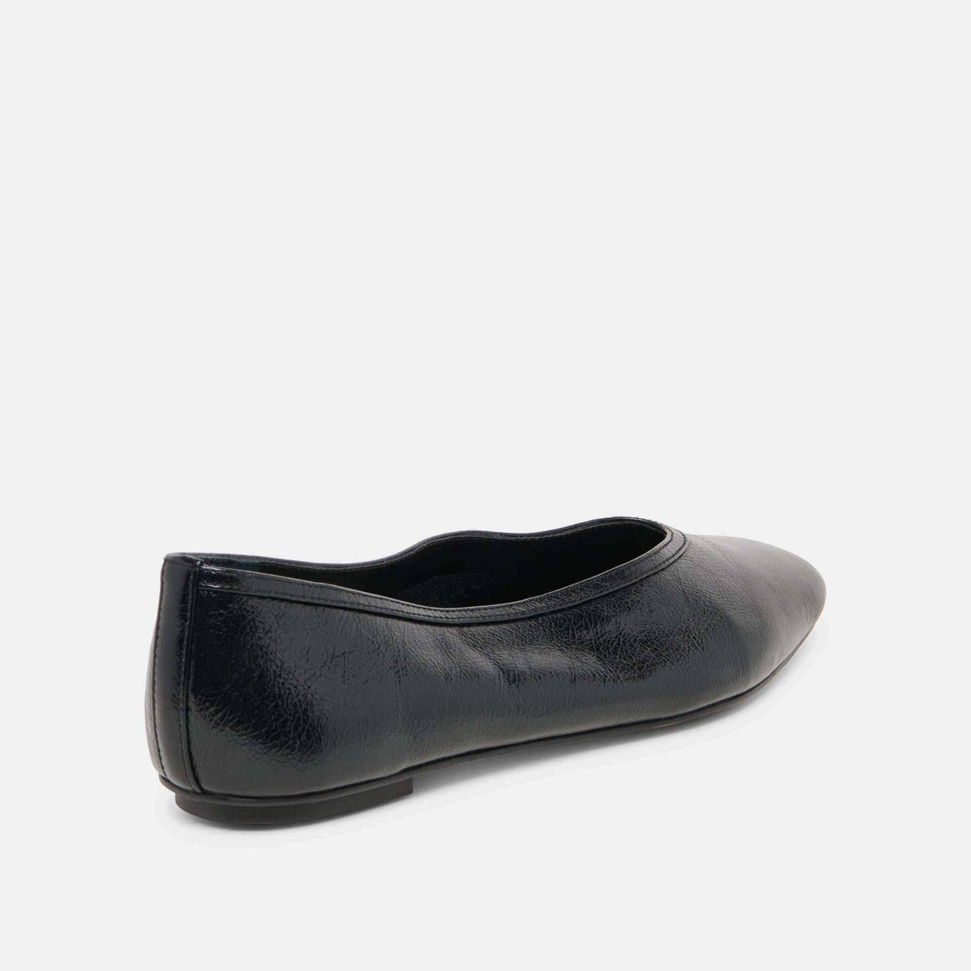 Dolce Vita SHOES | CARET Black Leather Pointed-Toe Ballet Flats