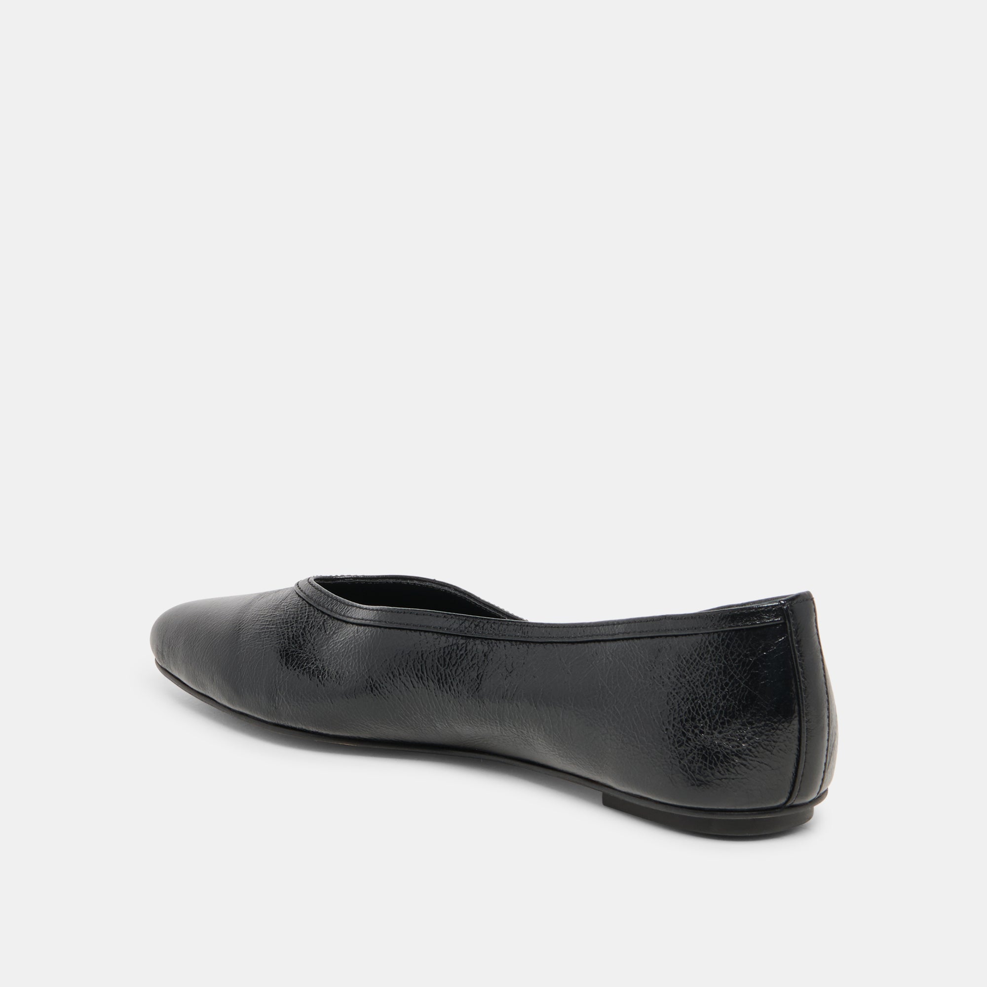 Dolce Vita SHOES | CARET Black Leather Pointed-Toe Ballet Flats