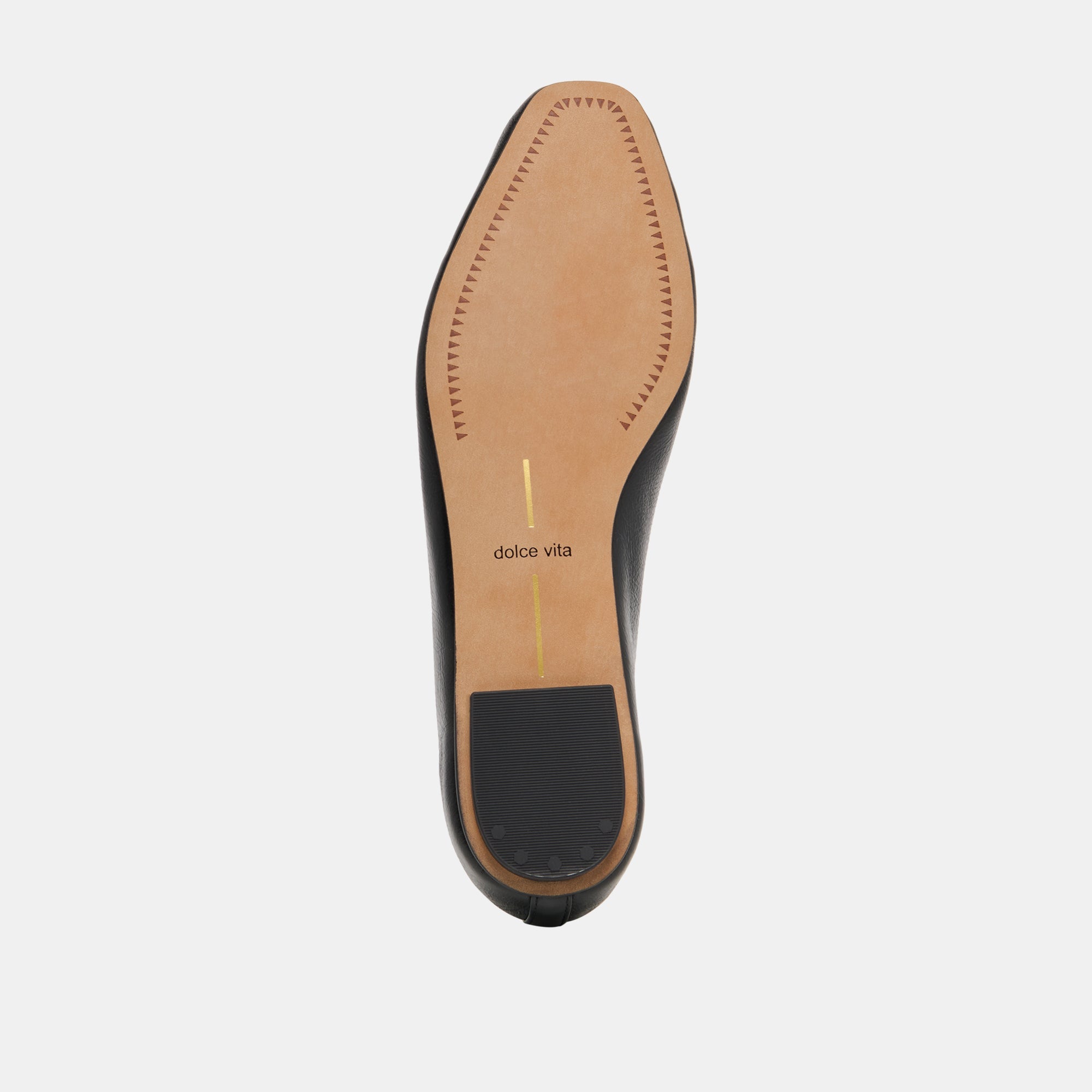 Dolce Vita SHOES | CARET Black Leather Pointed-Toe Ballet Flats