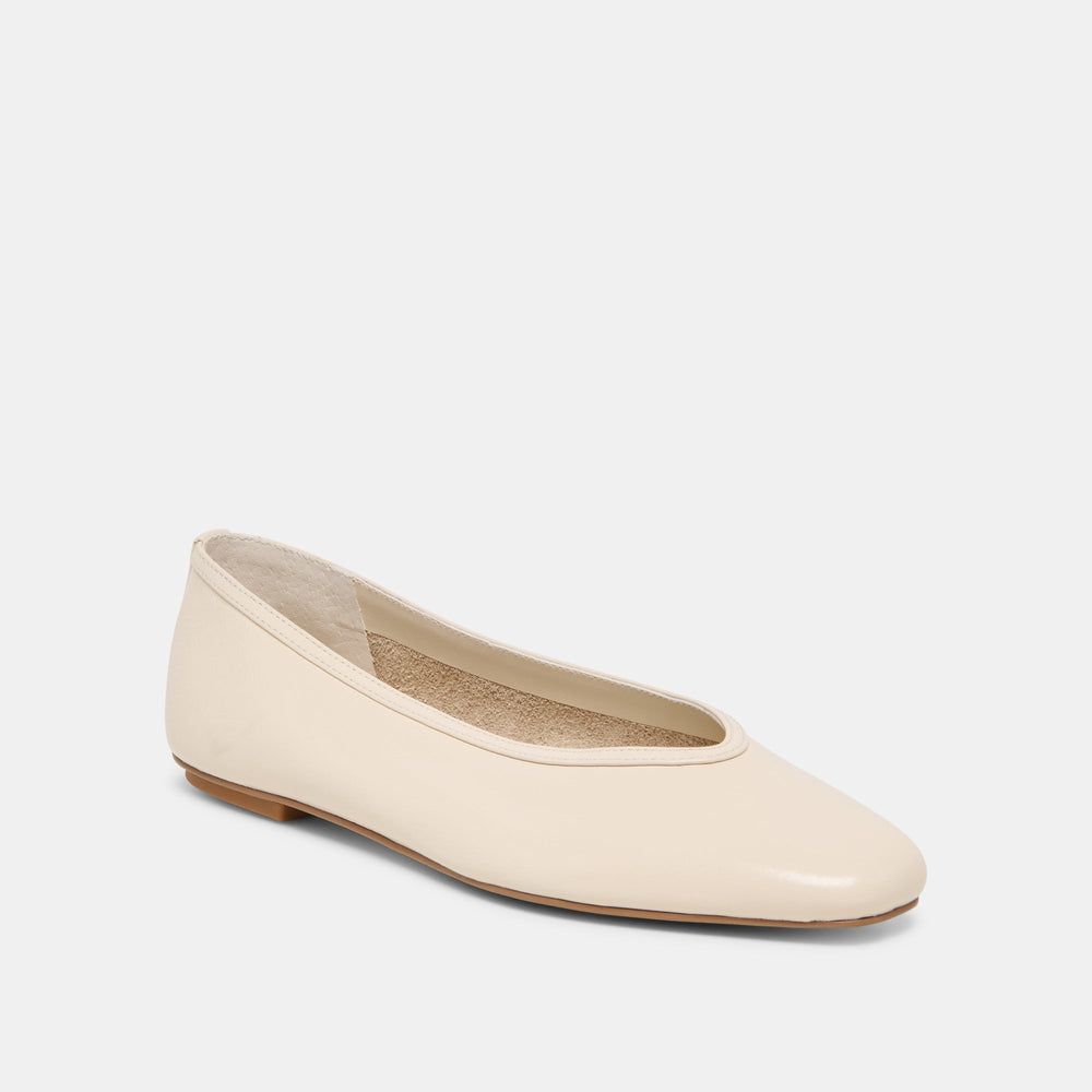 Dolce Vita SHOES | CARET Bone Leather Pointed-Toe Ballet Flats