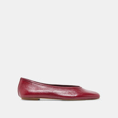 Dolce Vita SHOES | CARET Garnet Leather Pointed-Toe Ballet Flats