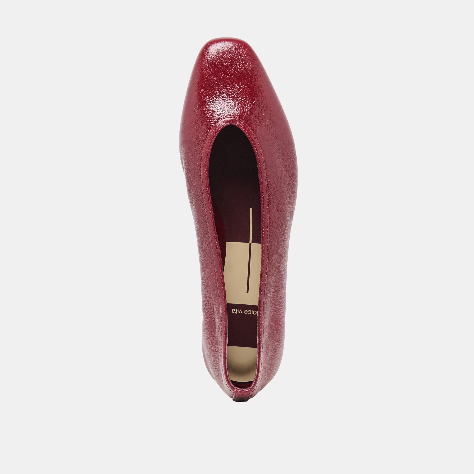 Dolce Vita SHOES | CARET Garnet Leather Pointed-Toe Ballet Flats