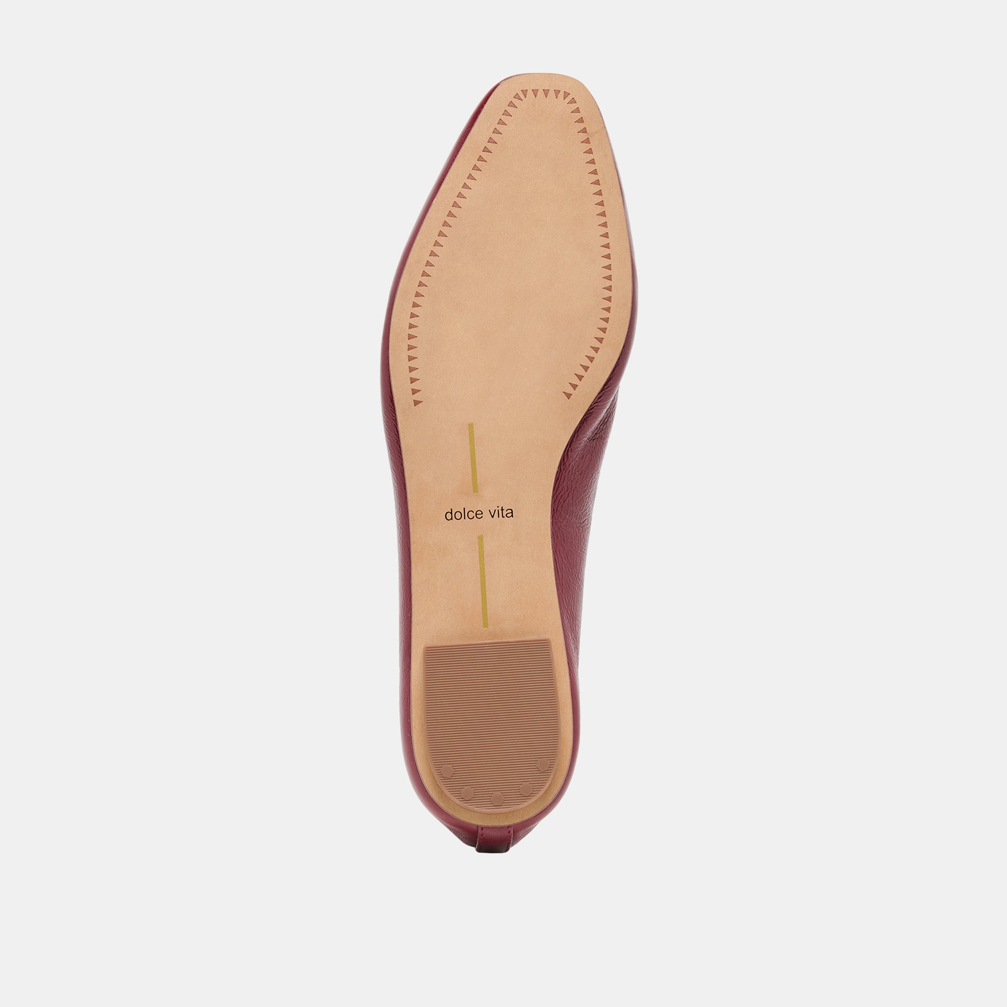 Dolce Vita SHOES | CARET Garnet Leather Pointed-Toe Ballet Flats
