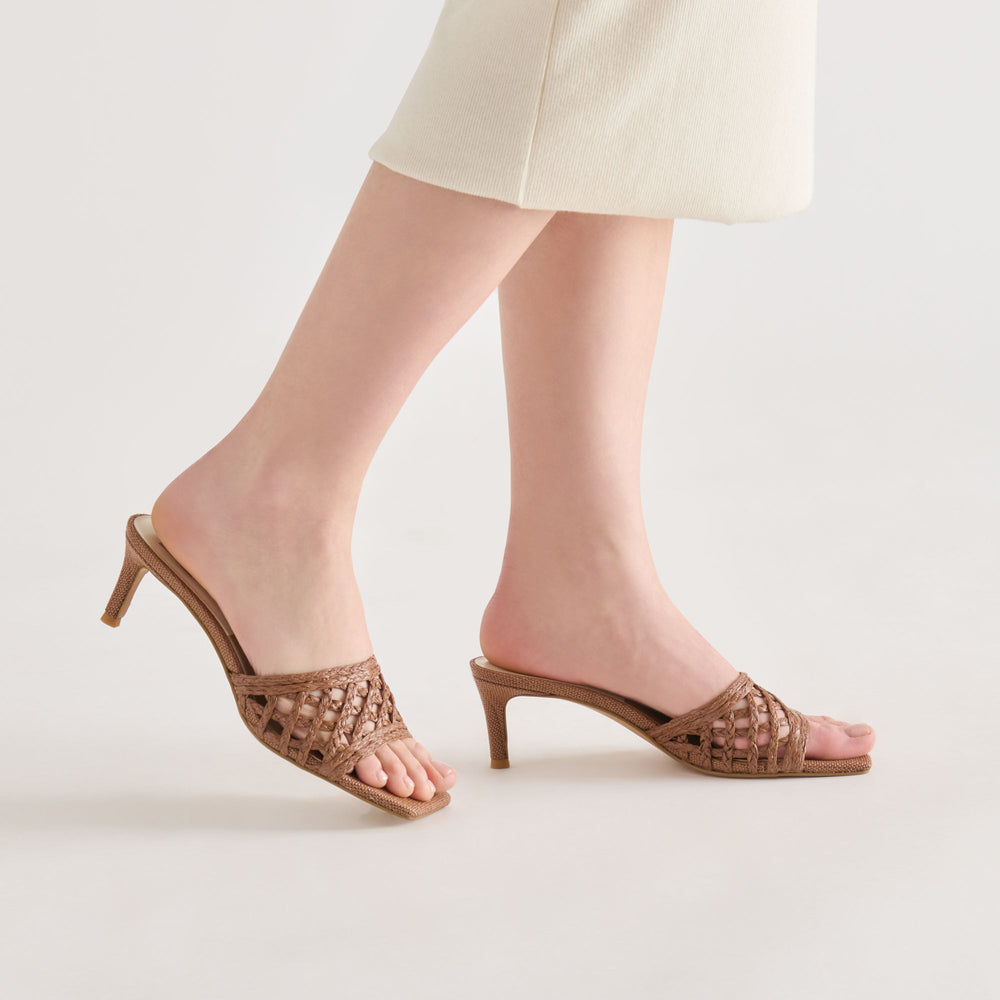 Dolce Vita SHOES | Bowen Cognac Raffia Heels