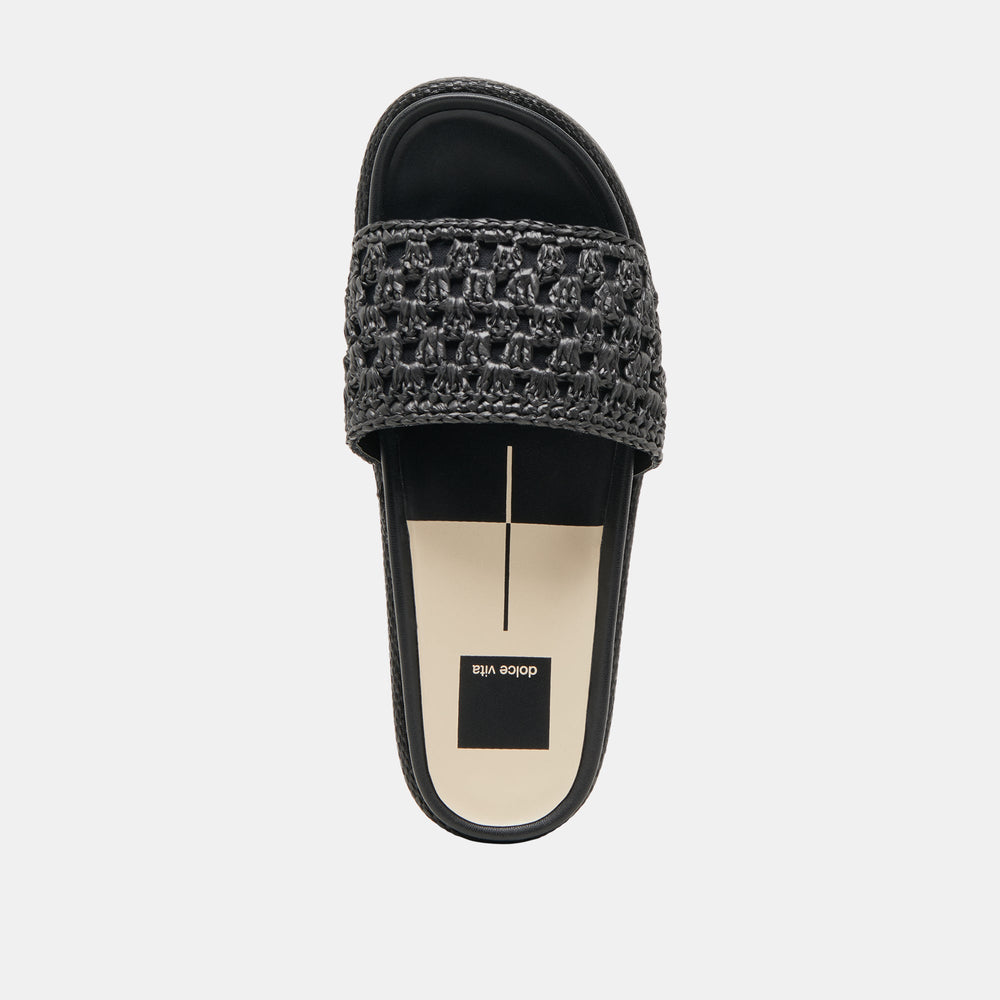 Dolce Vita SHOES | SIDONA SANDALS ONYX RAFFIA
 – Dolce Vita