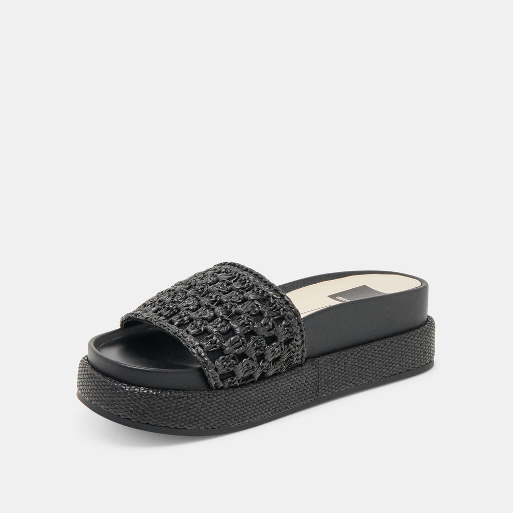 Dolce Vita SHOES | SIDONA SANDALS ONYX RAFFIA
 – Dolce Vita
