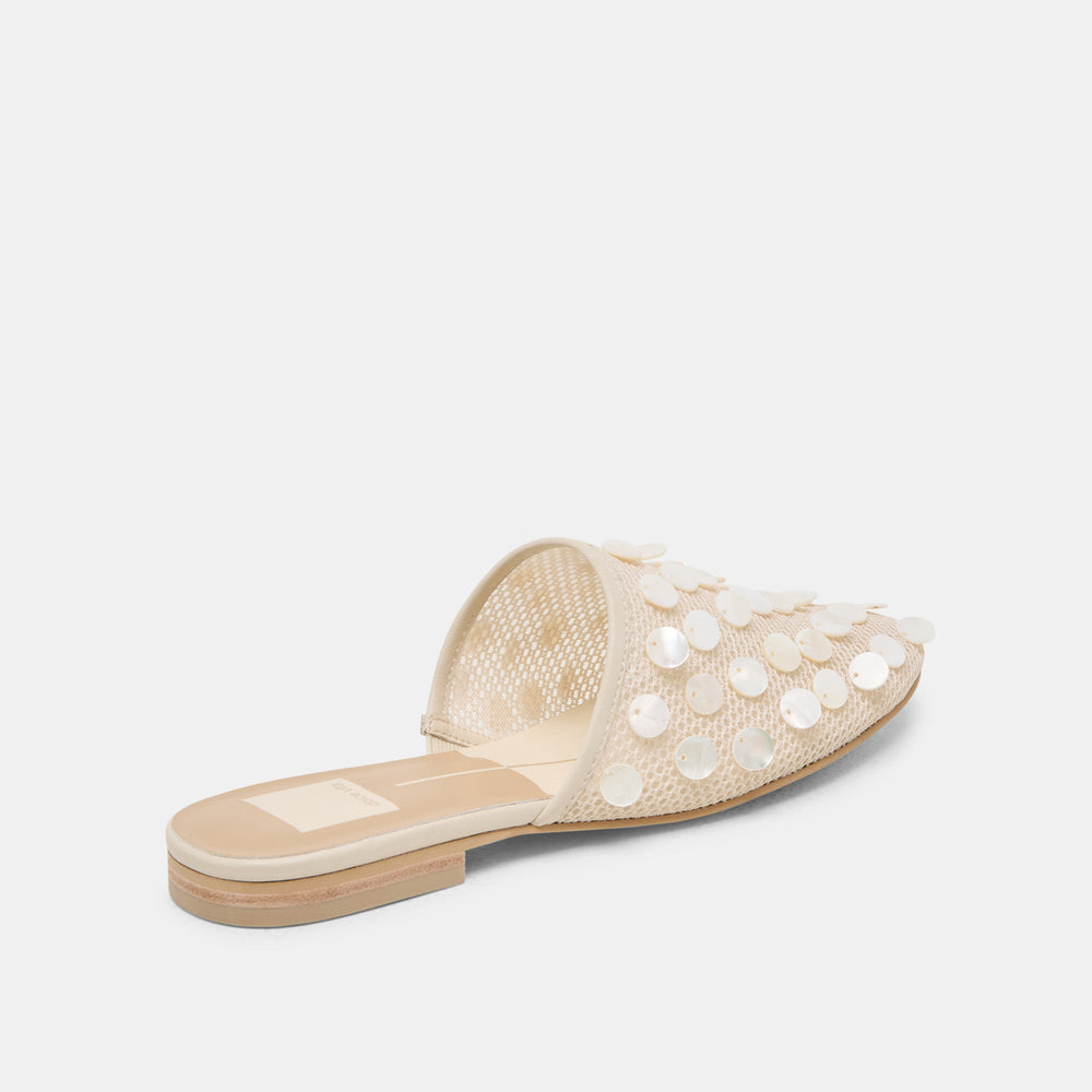 Dolce Vita SHOES | Rova Bead Ivory Disc Mesh Flats
