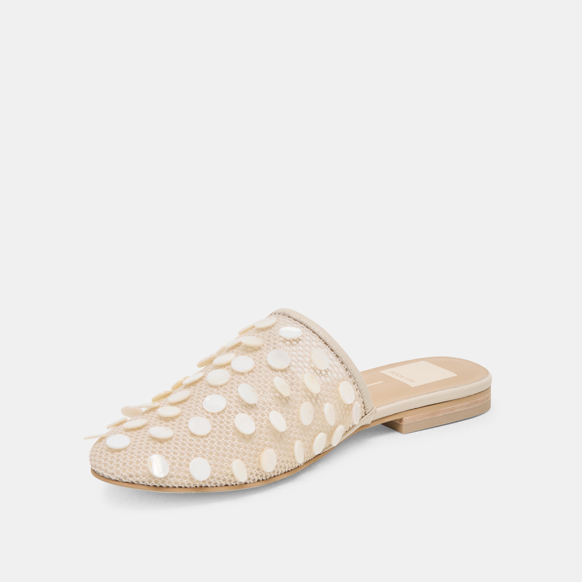 Dolce Vita SHOES | Rova Bead Ivory Disc Mesh Flats