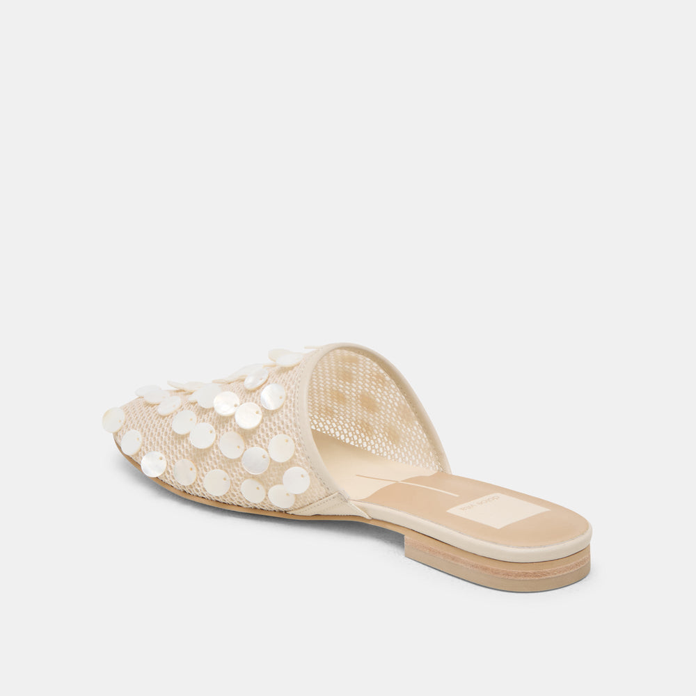 Dolce Vita SHOES | Rova Bead Ivory Disc Mesh Flats