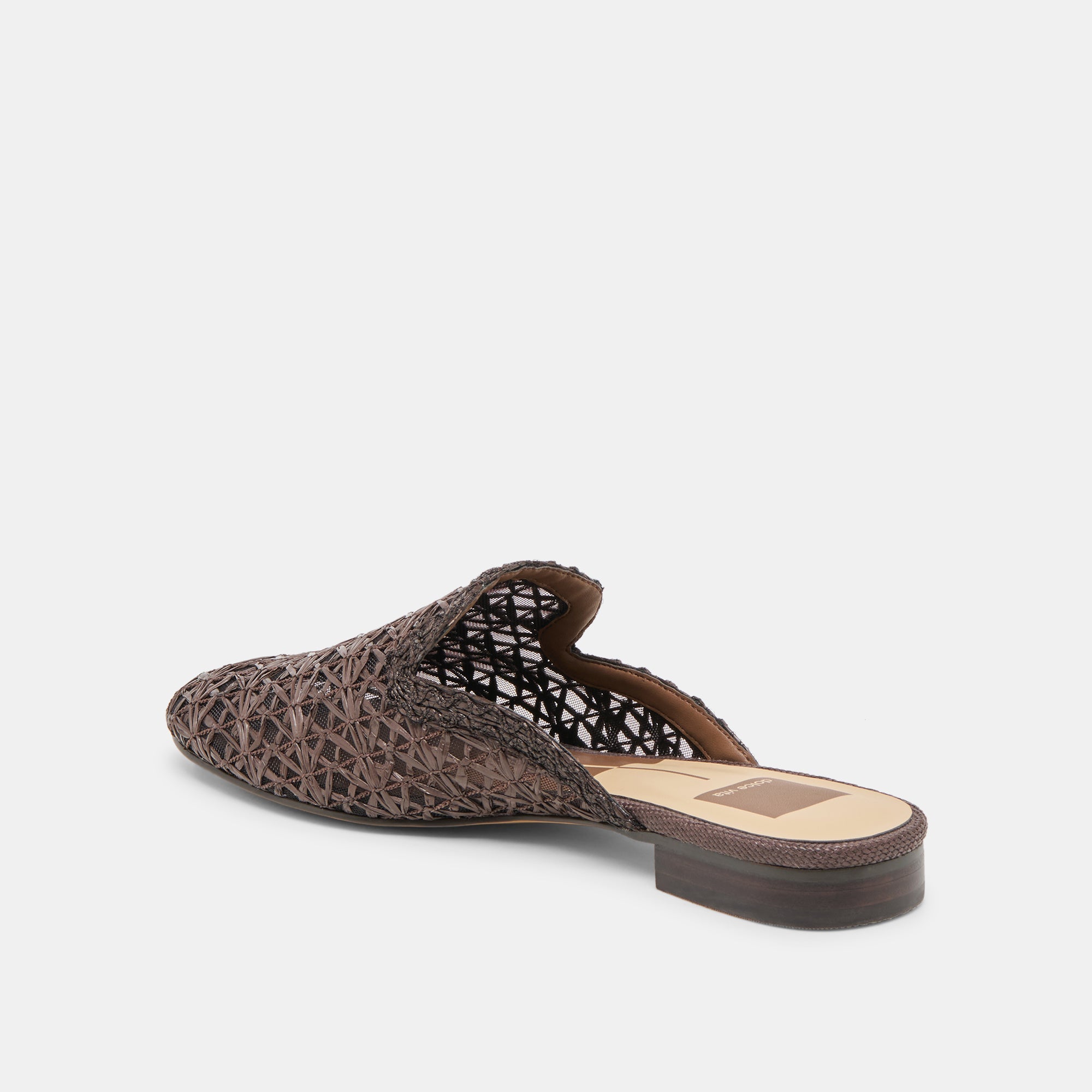 Dolce Vita SHOES | Kirt Chocolate Cross Hatch Raffia Flats