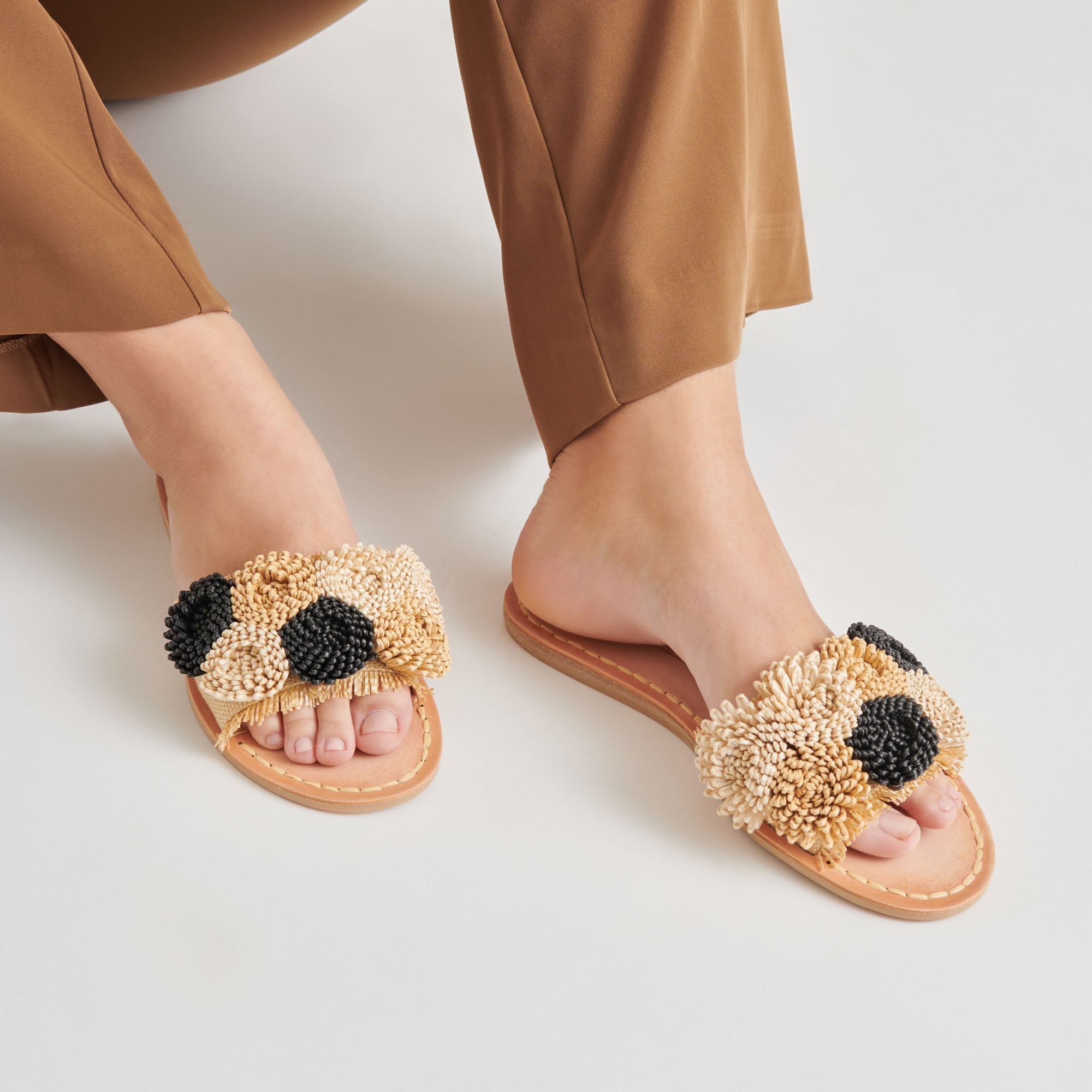 Dolce Vita SHOES | DANELA SANDALS BLACK NATURAL RAFFIA
 – Dolce Vita