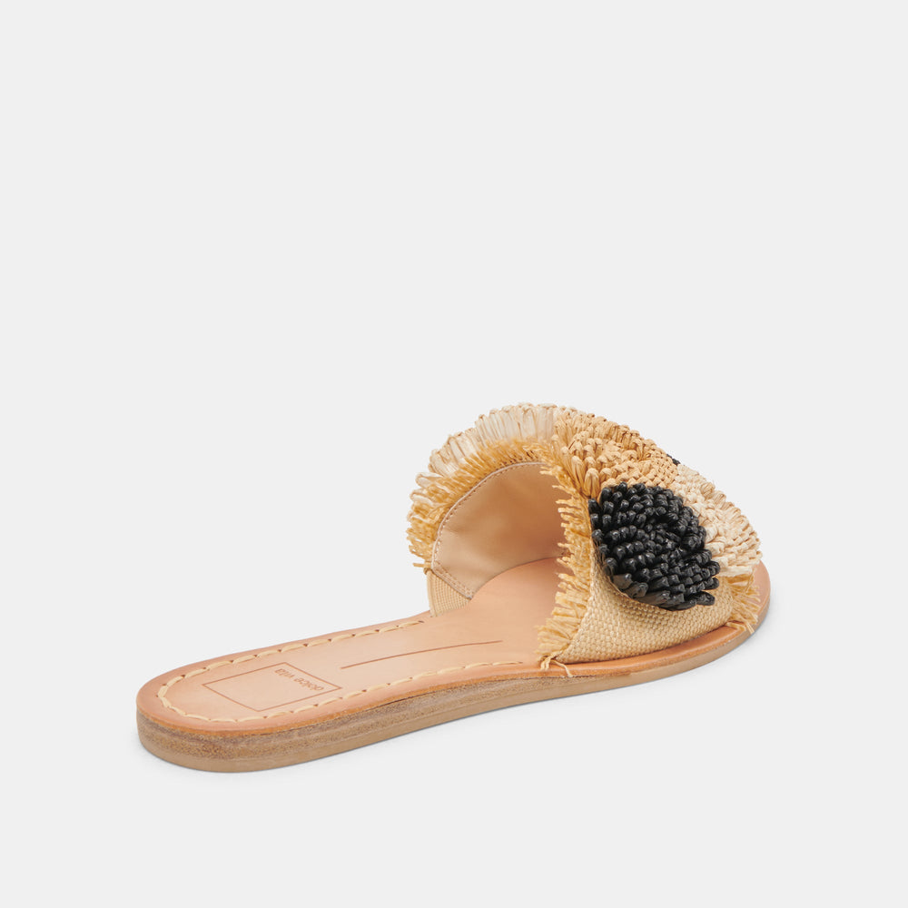 Dolce Vita SHOES | DANELA SANDALS BLACK NATURAL RAFFIA
 – Dolce Vita